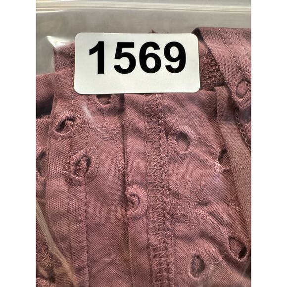 Torrid Mini Challis Eyelet Dress Women’s Size 4X Plus Rose Taupe Bell Sleeve NEW - Picture 16 of 16